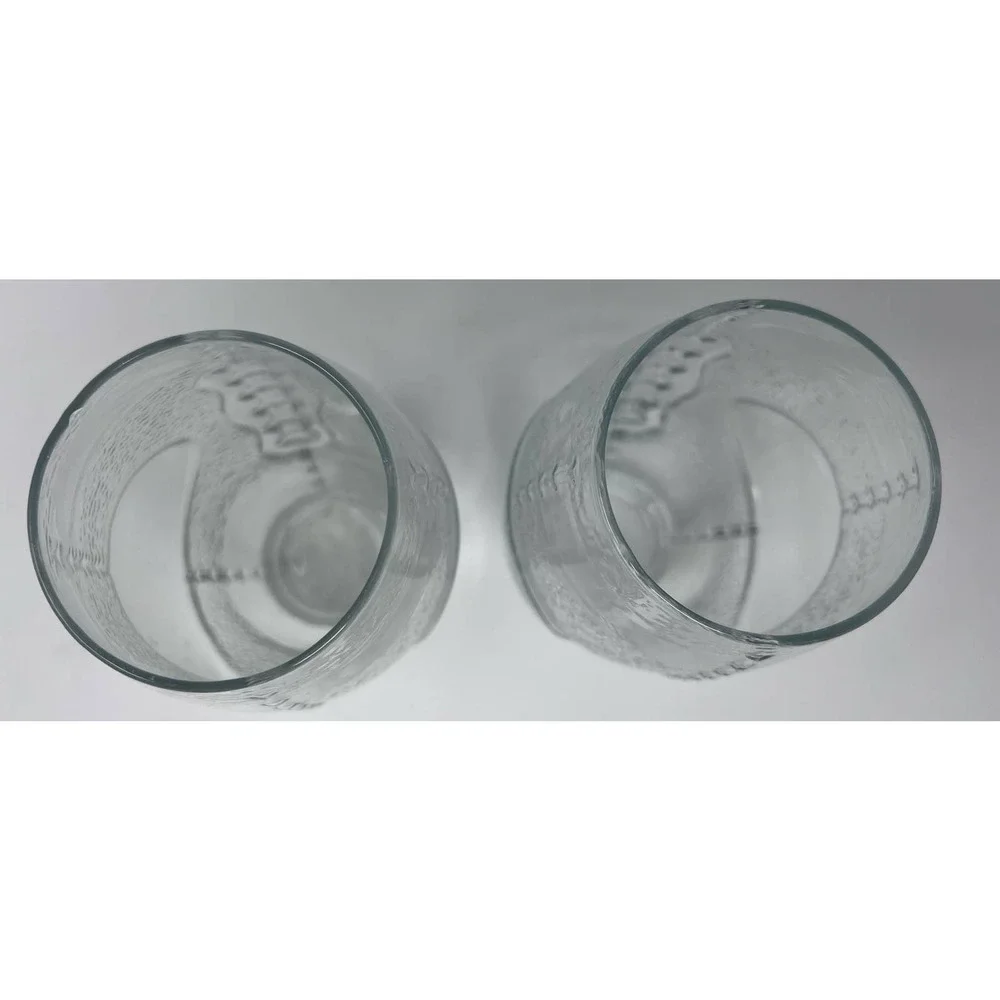 Football Shaped Textured Glass‎ 6 3/4